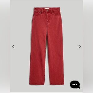 Madewell The Perfect Vintage Wide-Leg Jean Rich Burgundy Size 32